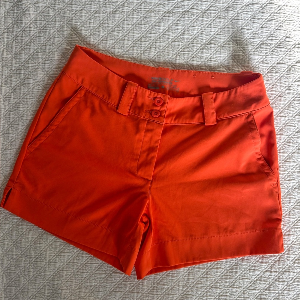 Nike Golf Dri-Fit Orange Shorts Size 2